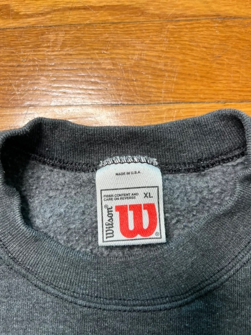 Wilson Men's Dark Gray Crewneck Sweatshirt - Picture 4 of 5